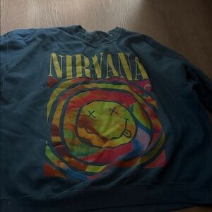 NIRVANA Multicolor Graphic Crewneck Sweater